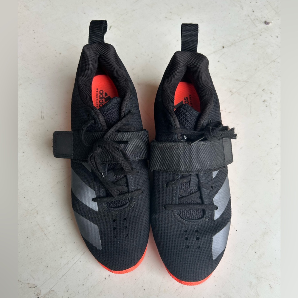 Adidas Black Athletic Shoes with Velcro Straps